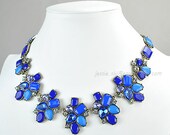 Statement Necklace, Bib Necklace, Crystal Necklace, Chunky Necklace,Party Necklace (FN0701)
