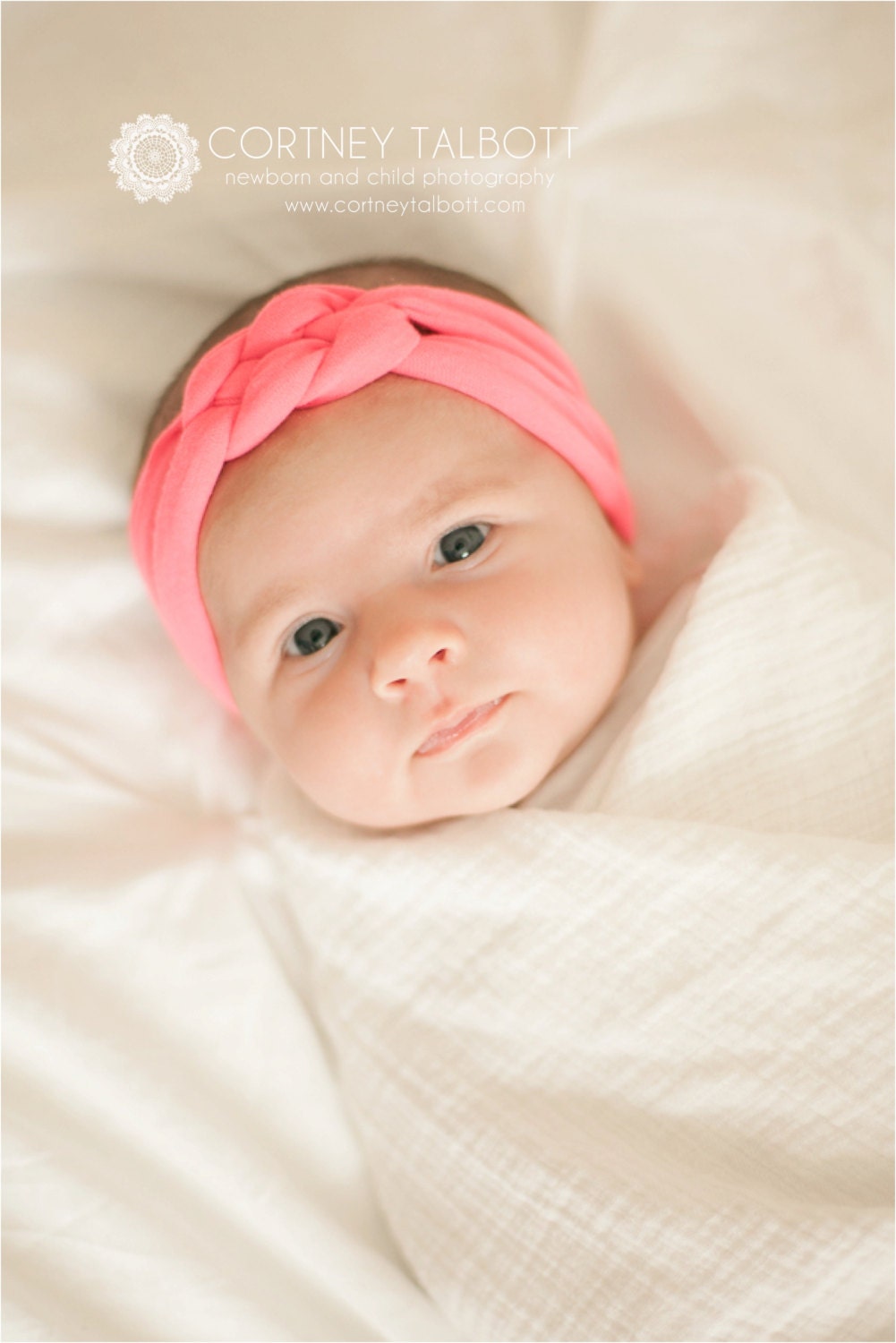 BOHO Collection: Neon Pink Knotted Jersey Knit Headband