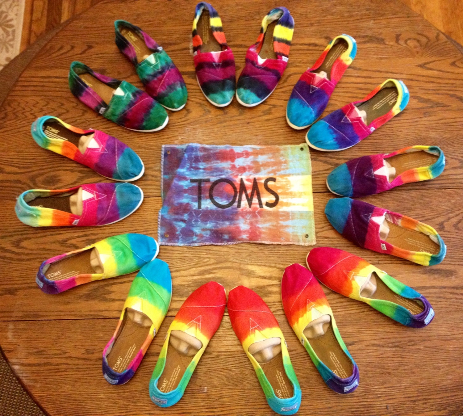 Tie-dye TOMS Shoes, Custom Women's