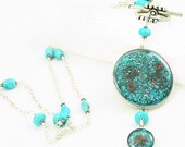 Orgone Energy Necklace - As Seen on Pretty Little Liars - Celebrity Jewelry - Custom Necklace - Tuquoise - Sterling Silver
