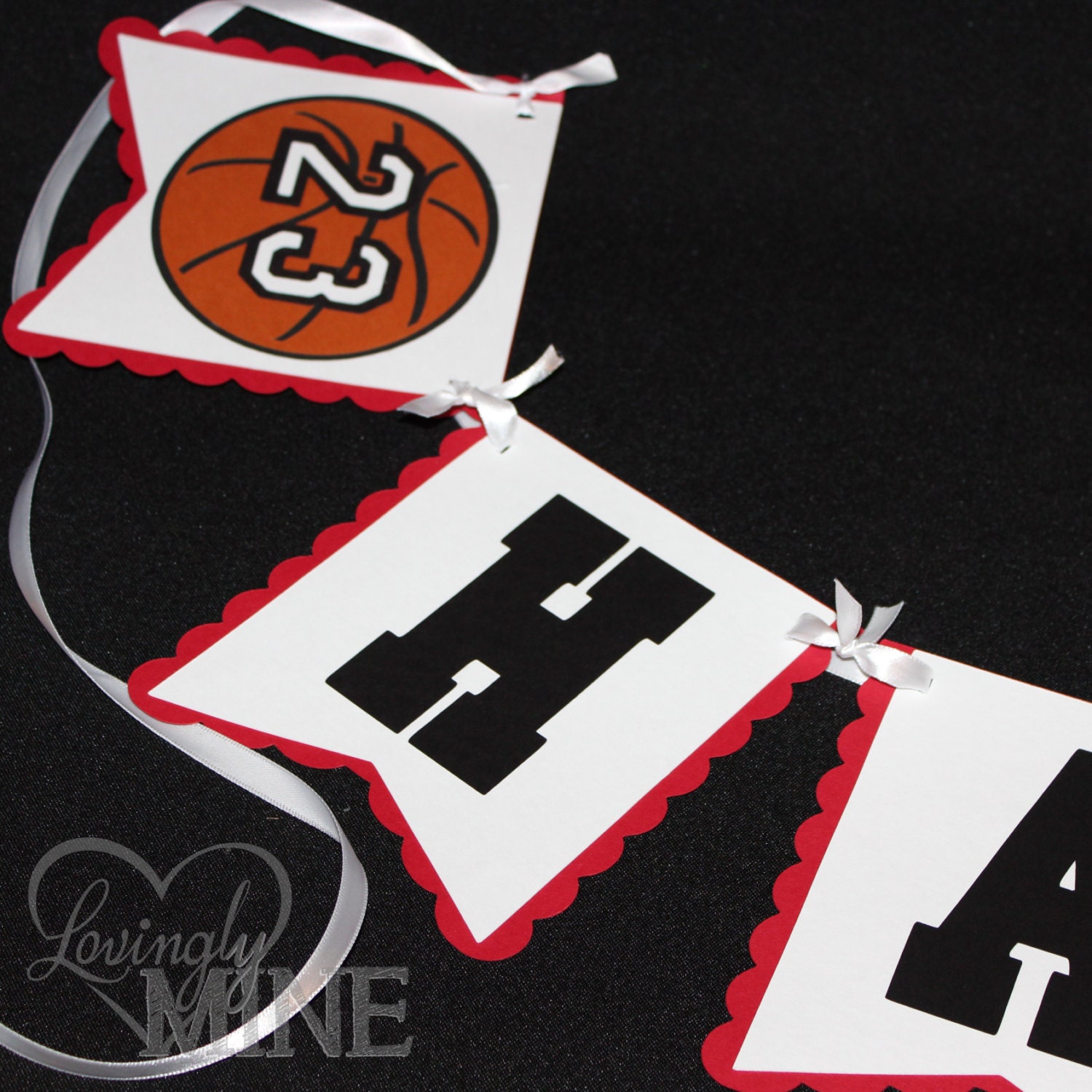Jordan Jumpman Inspired Happy Birthday Banner - In The Colors of Your Choice