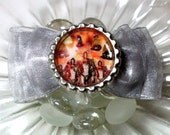 Daleks vs Cybermen Silver Hair Bow