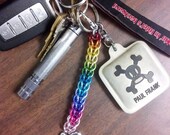 Chain maille Greyhound keychain