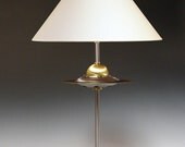 Retro table lamp. 159. Flying saucer lamp. Atomic modern lamp. UFO lamp. Space age lamp art. Steam punk industrial. Handmade.