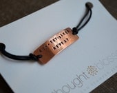 Stamped Copper Runner Bracelet - Run Eat Sleep Repeat - Personalized - Custom