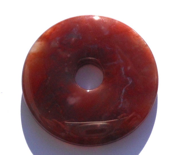 40mm Natural Fancy Jasper Stone Donut Pendant