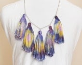 Magic - hand dyed tassel necklace/murMur
