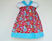 Halter Pillowcase Dress, Girl Seersucker Summer Dress, Baby Girl Dress, Custom Boutique Spring Children Clothing