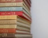 Sky High Horizon Vintage Books Home Decor Colorful Office Space