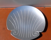 Art Deco aluminum seashell plate from Kensington