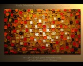 Large Oil Painting Original Abstract Modern Art  Sand, Orange, Black, Brown, Creme Ready to Hang Frame Fine Original Art oo