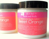 Sweet Orange Body Lotion by ZEN-ful, Hand Lotion,  Shea Butter Body Lotion, Paraben Free Lotion, Gift Ideas, skin care, Lotion 4 oz