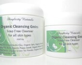 Facial Cleansing Grains for All Skin Types - Natural Organic Vegan Skin Care - 2 oz- Soap Free Cleanser