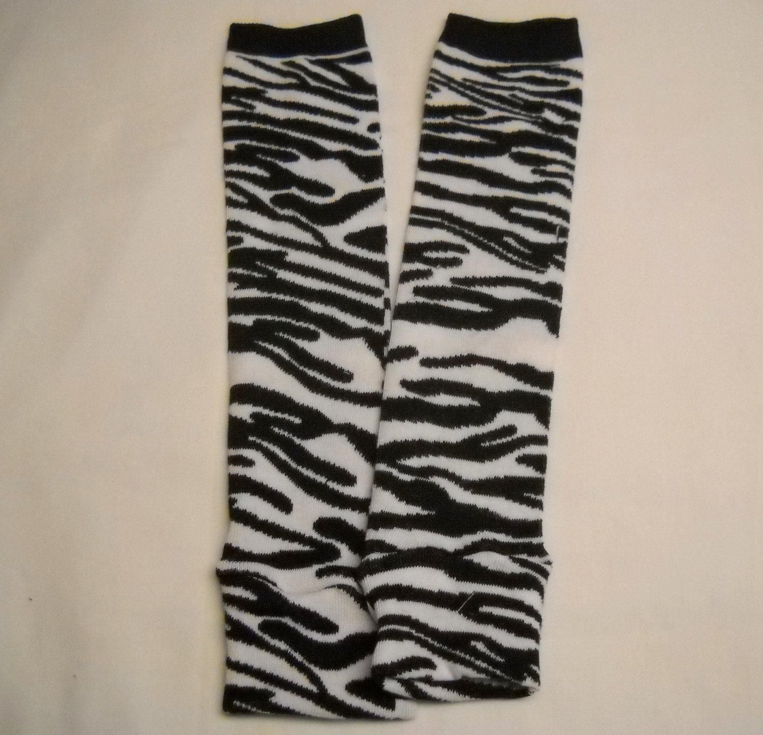 Zebra Striped Leg Warmers