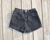 Vintage Lands End size 2 high waisted faded black cutoff shorts
