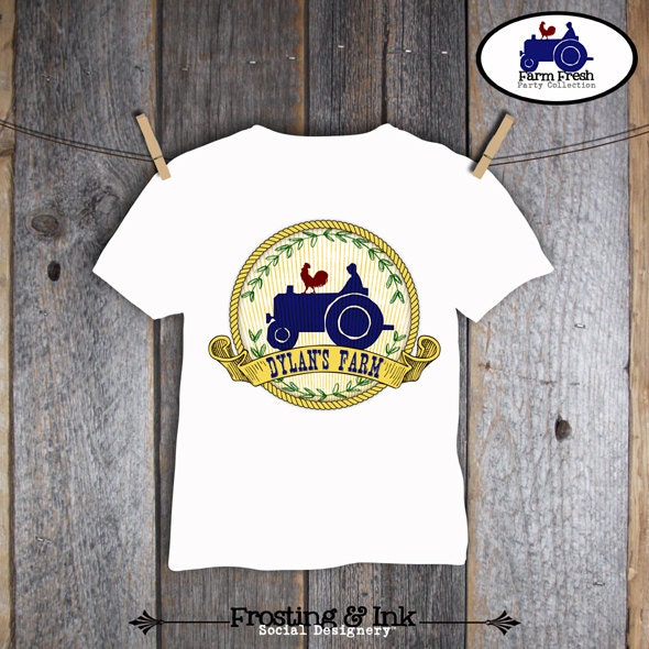 Farm Party - Barnyard Birthday Party - Iron on Transfer - Printable (Farm Animal, Tractor, Vintage)