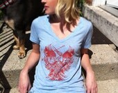 MOCKINGJAY Hunger Games T Shirt Baby Blue Women's