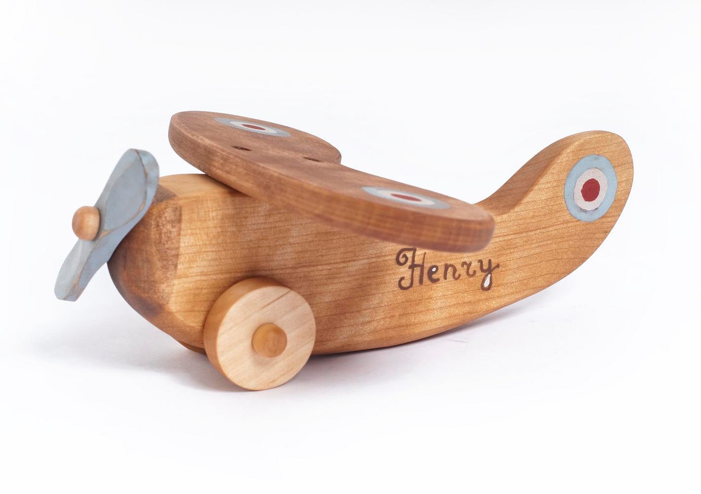 Personalized Wooden Toy, eco-friendly Airplane