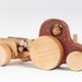 Wooden Tractor natural kids toy with rustic ornament