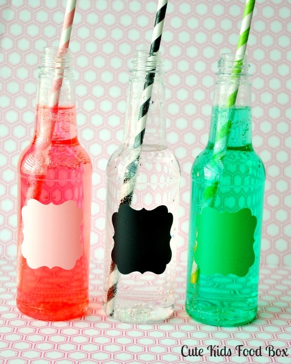 SODA BOTTLE Plastic - Set of 8 - PLASTIC Soda Bottle - Kids Bottles - Plastic Kids Bottle - Soda Bottle - Chalk Labels -  Soda Party