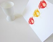 Three Red & Yellow Roses Greeting Card Fine Art Giclee Print Mother's Day