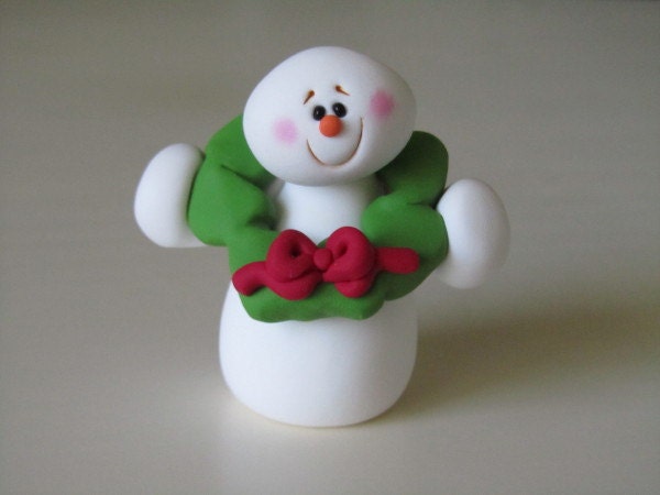 Polymer Clay Snowman Figure
