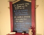 ON SALE Hashimoto Home Base Chalkboard Framed with Shelf and Key Hooks