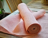 Burlap tanble runner in shabby pink color -shabby chic wedding table settings- pink  wedding decoration-approx 56 inches long