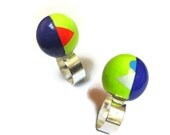 Mod geometric cocktail ring Neon Yellow Red Purple Triangle