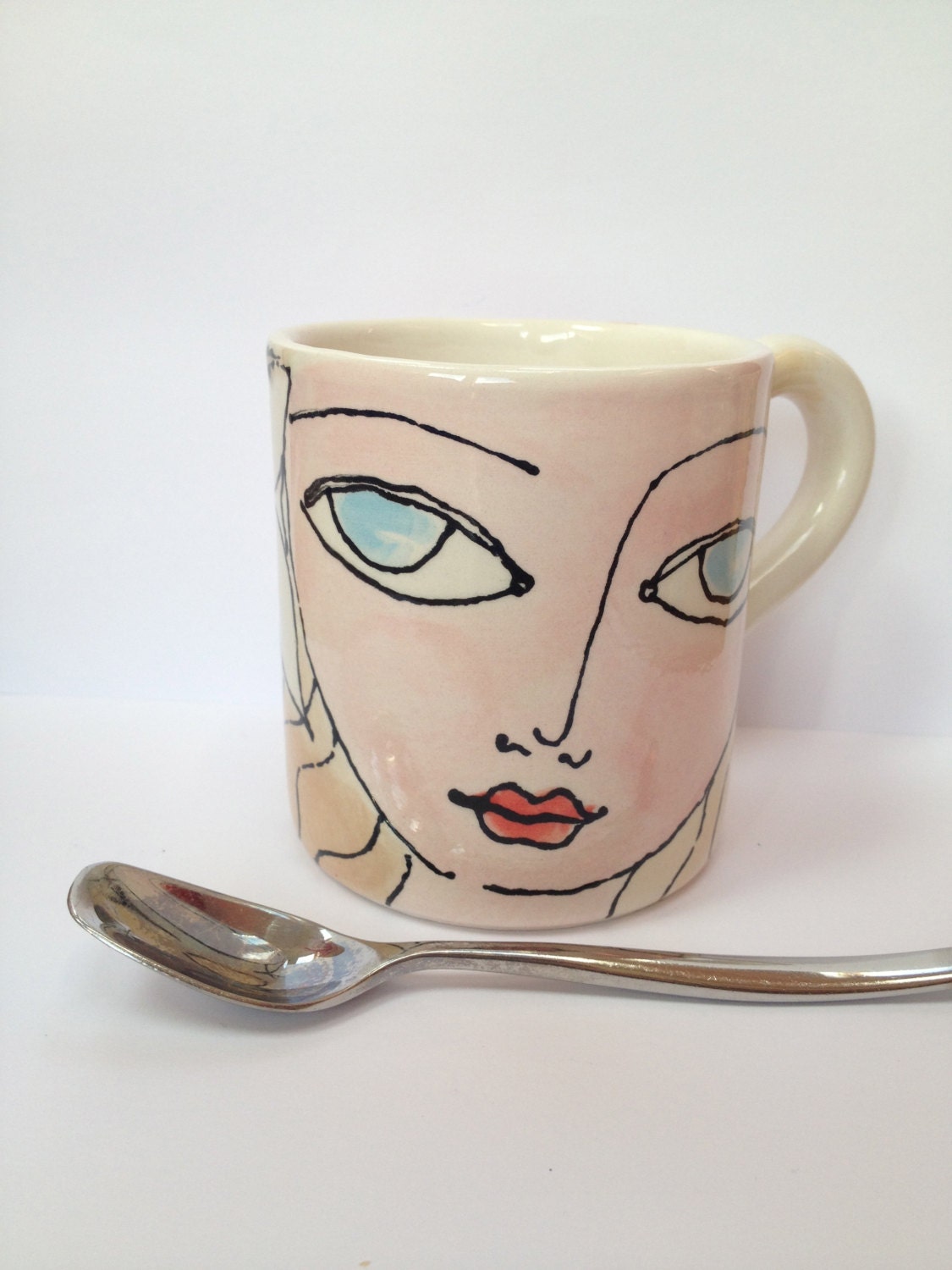 Art Eye Candy  Original Hand Painted Mug by Rachelle Panagarry