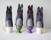 Bunny. Rabbit. Egg cozy. Egg hat. Egg warmer.