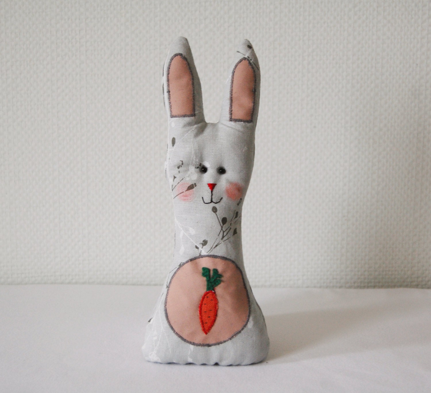 Bunny. Linen. Stuffed toy. Summer baby. Rabbit. Soft toy. Crib Toy.