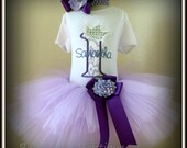 Purple Damask Princess Tutu Set