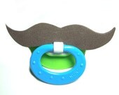 Brown Mustache pacifier 0 to 6 months
