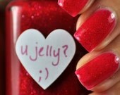 u jelly Red Glitter Nail Polish 15ml (.5oz)