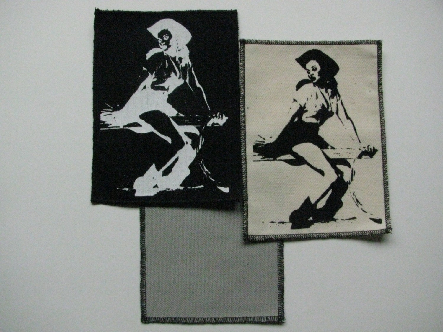 One cowgirl pin up girl canvas patch in any color you choose....FREE SHIPPING USA