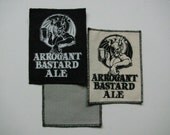 One Arrogant bastard ale canvas patch in any color you choose....FREE SHIPPING USA