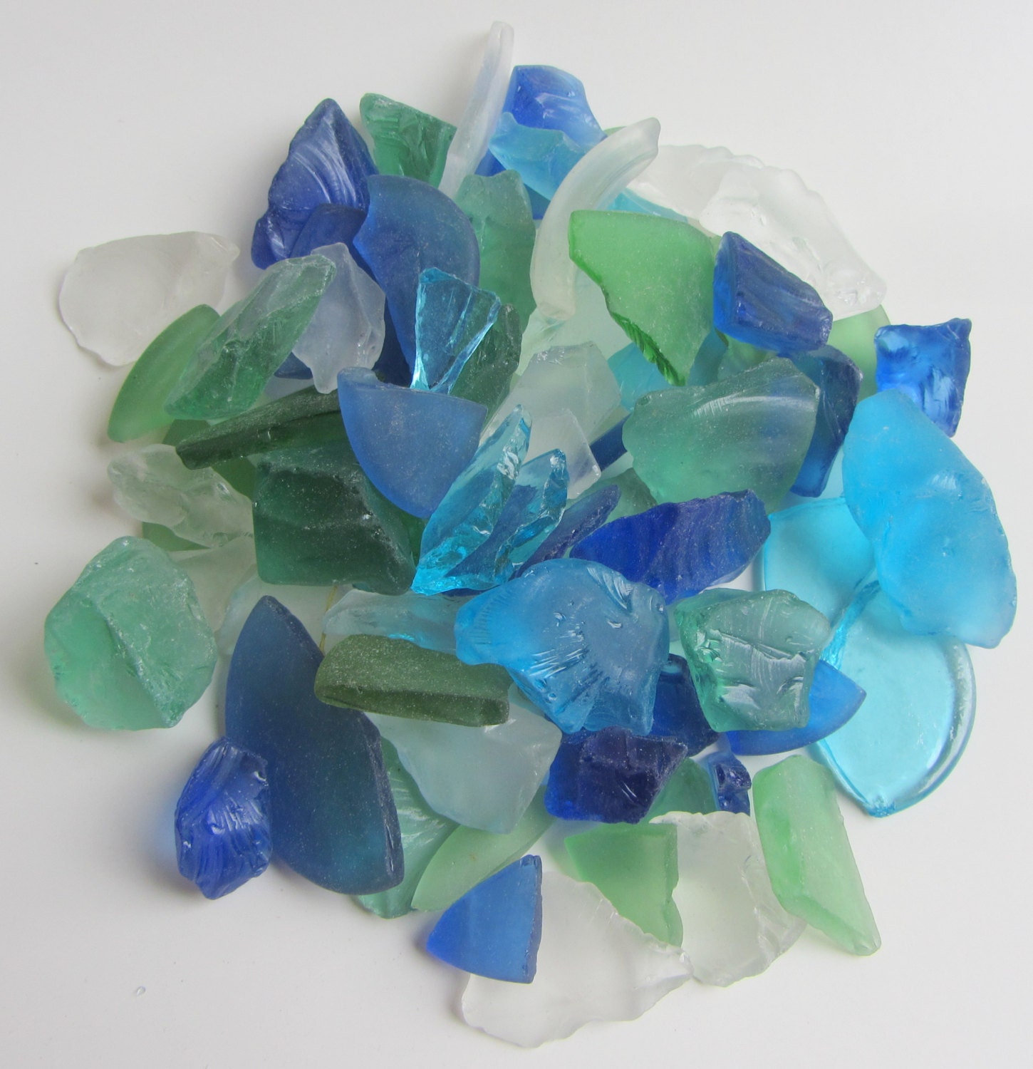 Blue/Green Mix Sea Glass For Wedding Crafts Beach House Decor