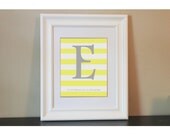 Striped Baby Nursery Name Meaning Art Girl- 8x10 Personalized Print- PRINTABLE