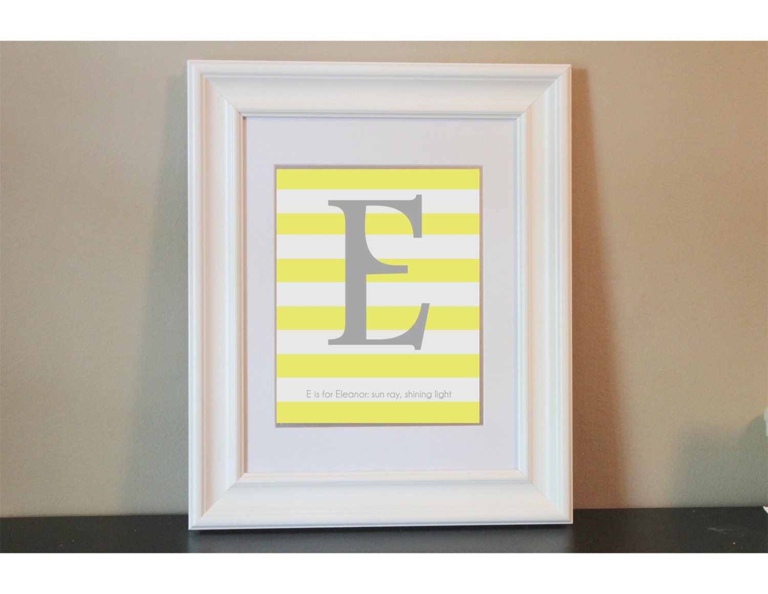 Striped Baby Nursery Name Meaning Art Girl- 8x10 Personalized Print- PRINTABLE
