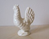 Small White Rooster Figurine