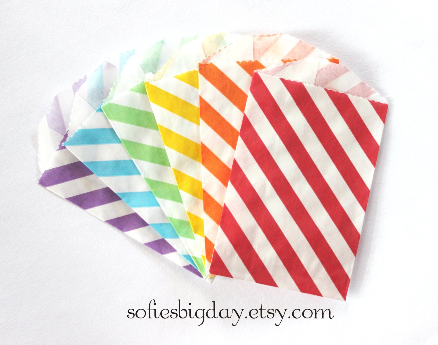 Mini TREAT BAGS-Mini Rainbow treat bags-favor bags-Mini goody bags- rainbow favor bags-rainbow goody bags-18 count Il_170x135