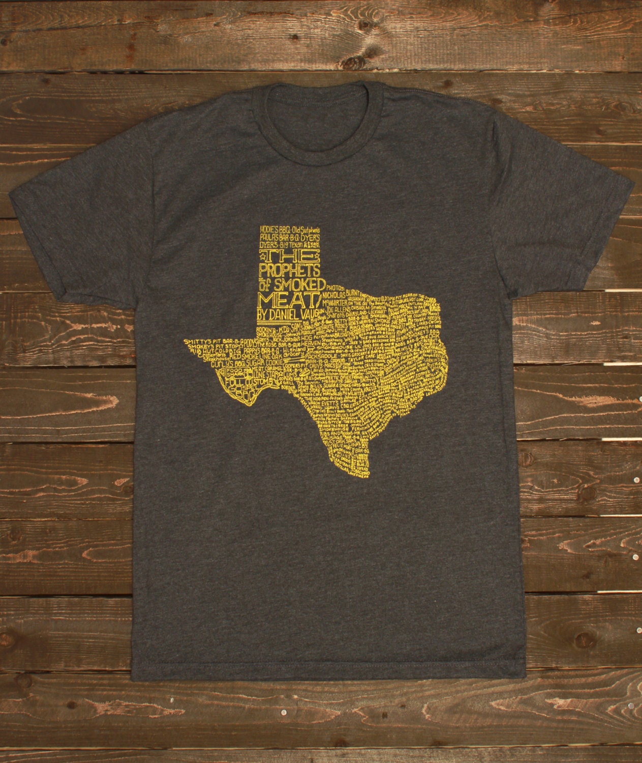 Texas BBQ Shirt - The Prophets of Smoked Meat - Daniel Vaughn  - Charcoal