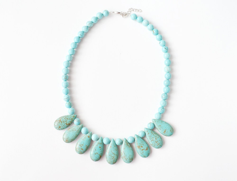 Turquoise Bib Necklace