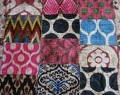 SALE %25 Yuner / ikat Velvet pieces, patchwork pieces, decorative super parts, bargain price, 12 pieces, Free Shipment By FEDEX