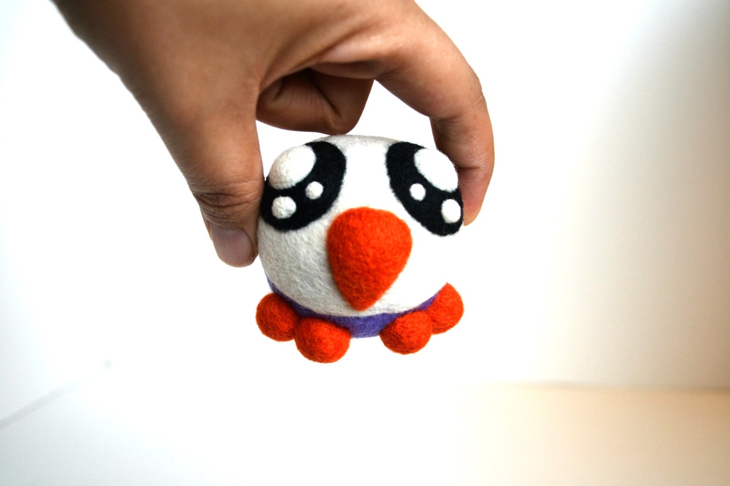 Needle Felted Owl Ball-Natural Toy