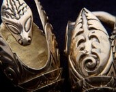 Feather Brass Ear Weights