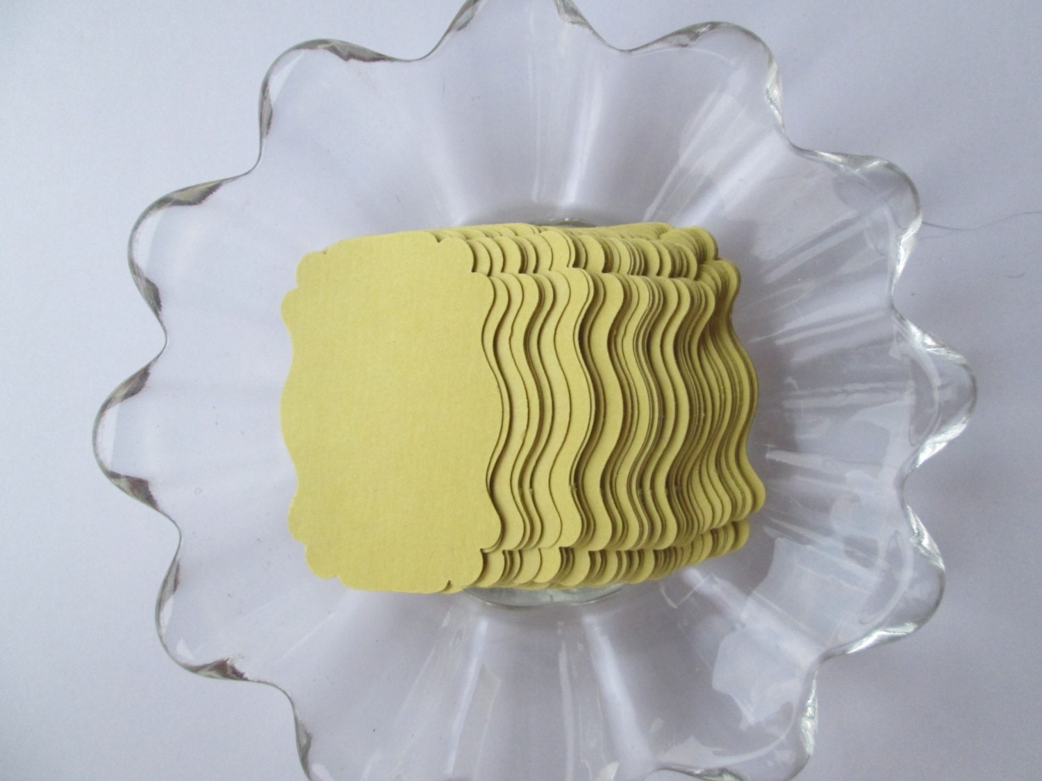 FINAL STOCK Juneday Yellow Wedding, Escort, Place cards, tags 50pcs