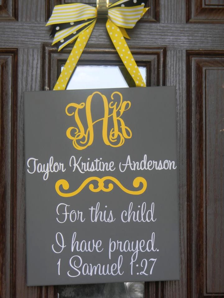Custom Personalized Children's Nursery Art Canvas