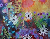 Acrylic Painting Abstract Floral Contemporary "Garden Jubilee"